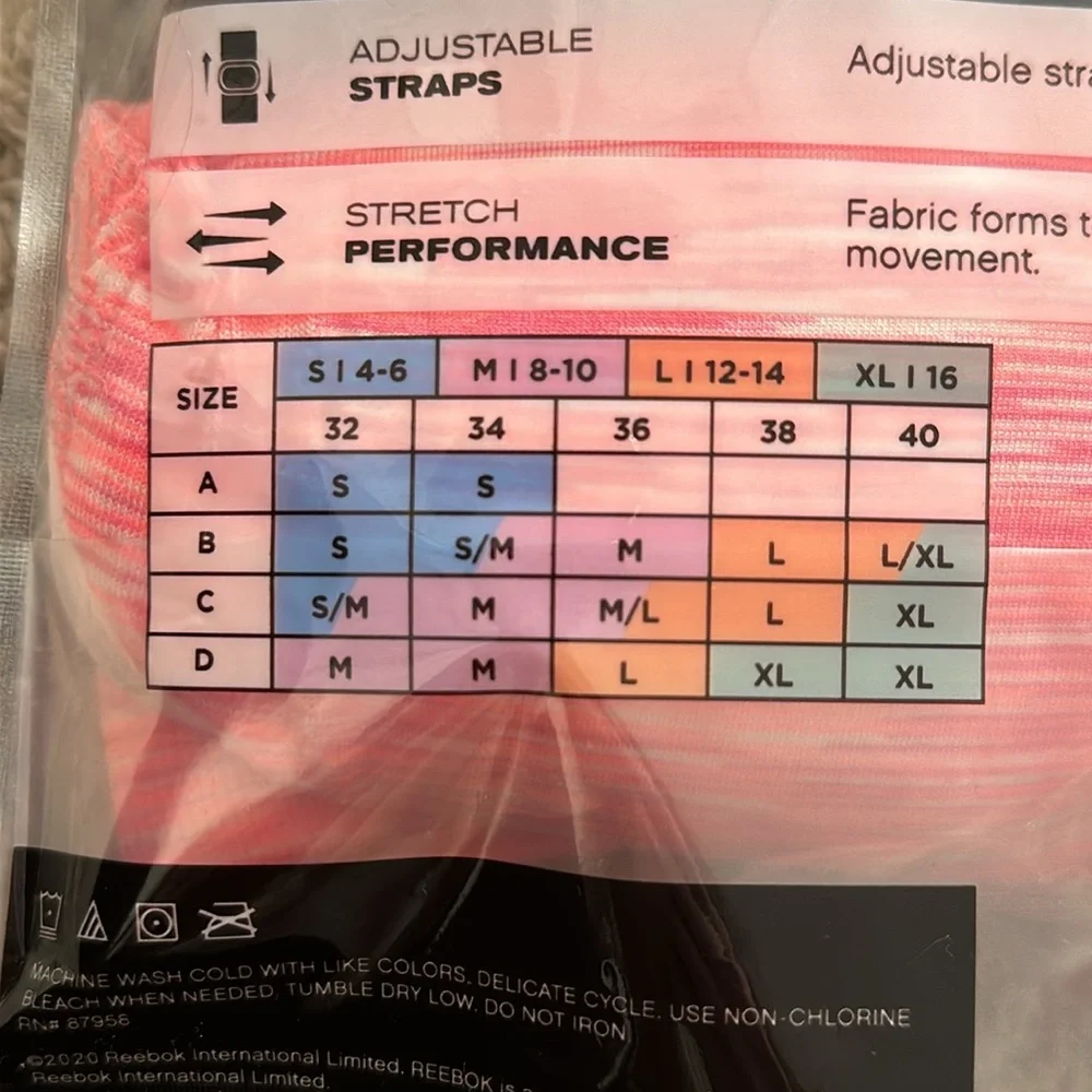 Reebok 2 medium impact sports bras - Picture 11 of 11